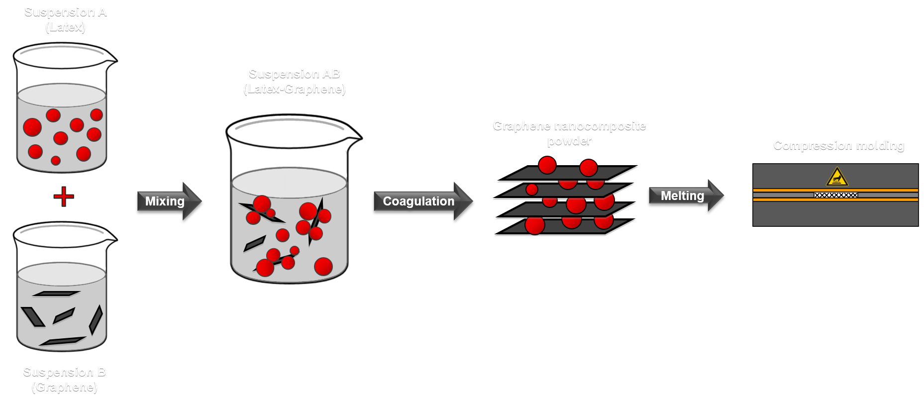 Graphene nanocomposite process